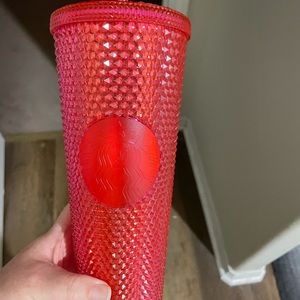 Hot Pink Studded Starbucks Tumbler